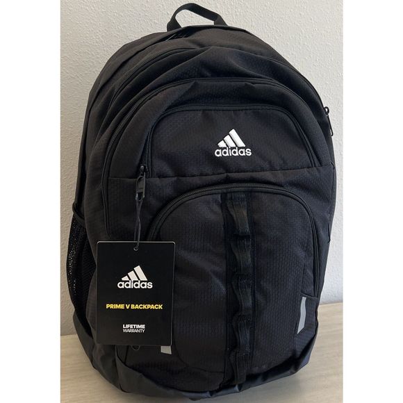 Adidas Prime V Unisex Backpack Black & White 145288C - Picture 12 of 16